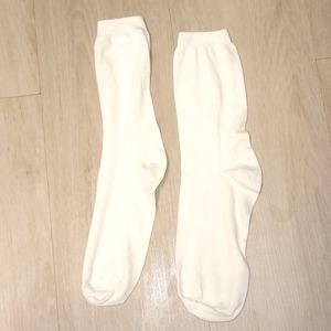 Beige women's cotton socks